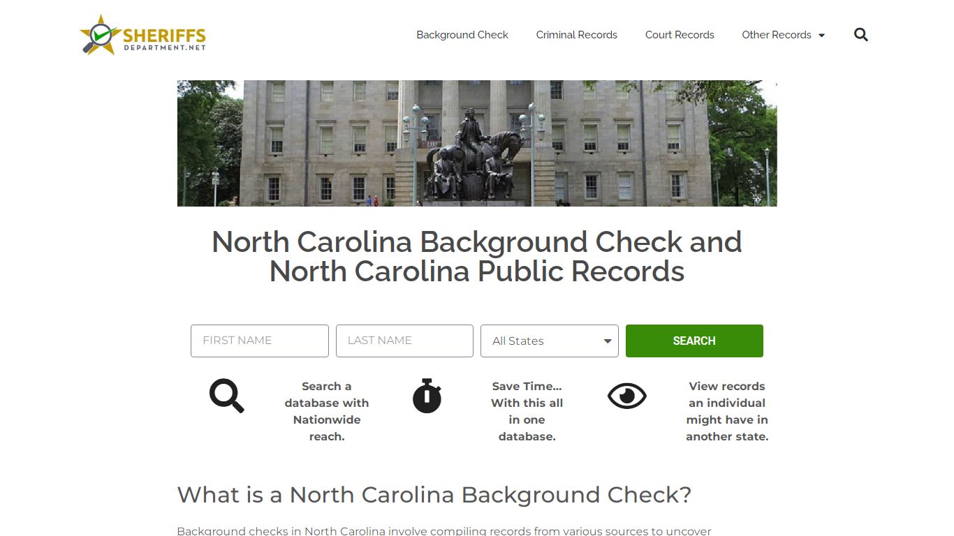 North Carolina Background Check and North Carolina Public Records